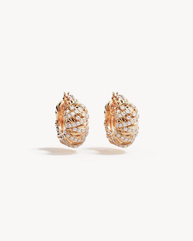 18k Gold Plated Connected Souls Hoops