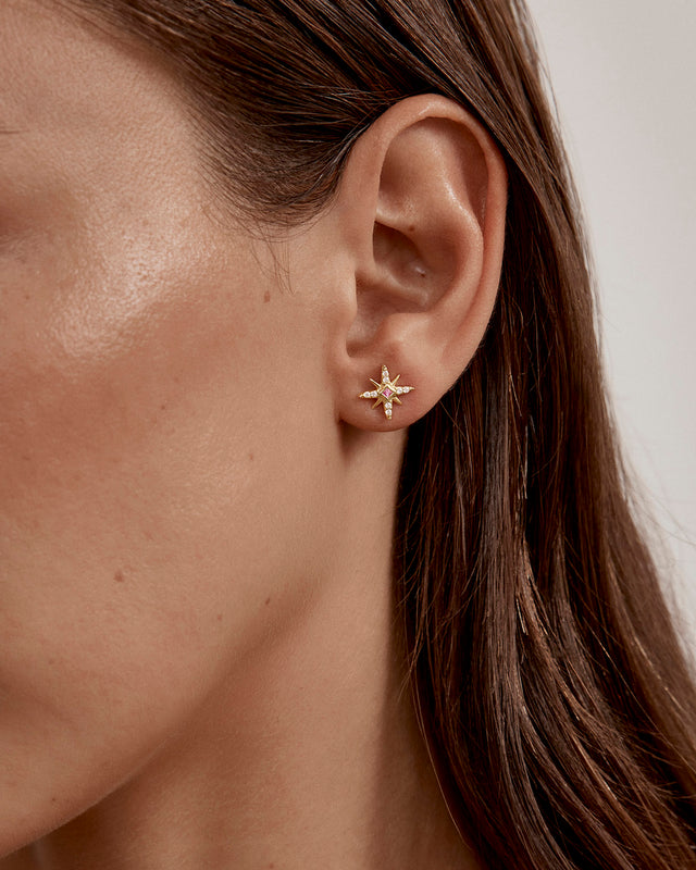 18k Gold Vermeil Starry Night Stud Earrings