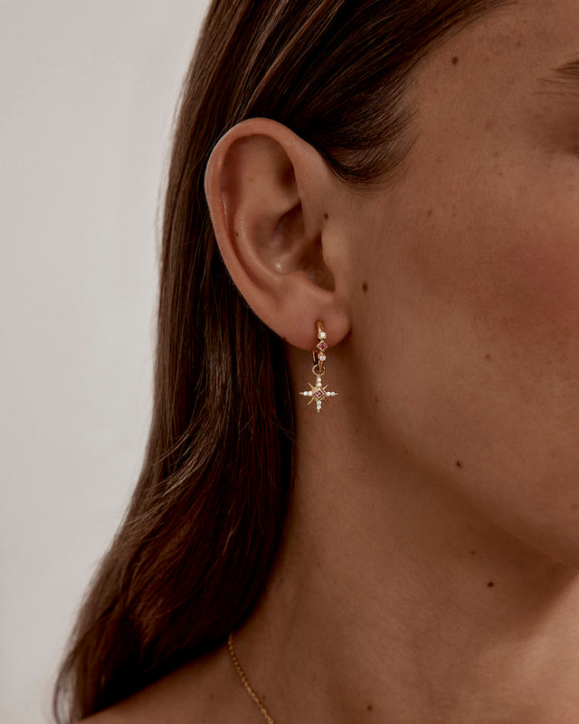 18k Gold Vermeil Starry Night Hoops