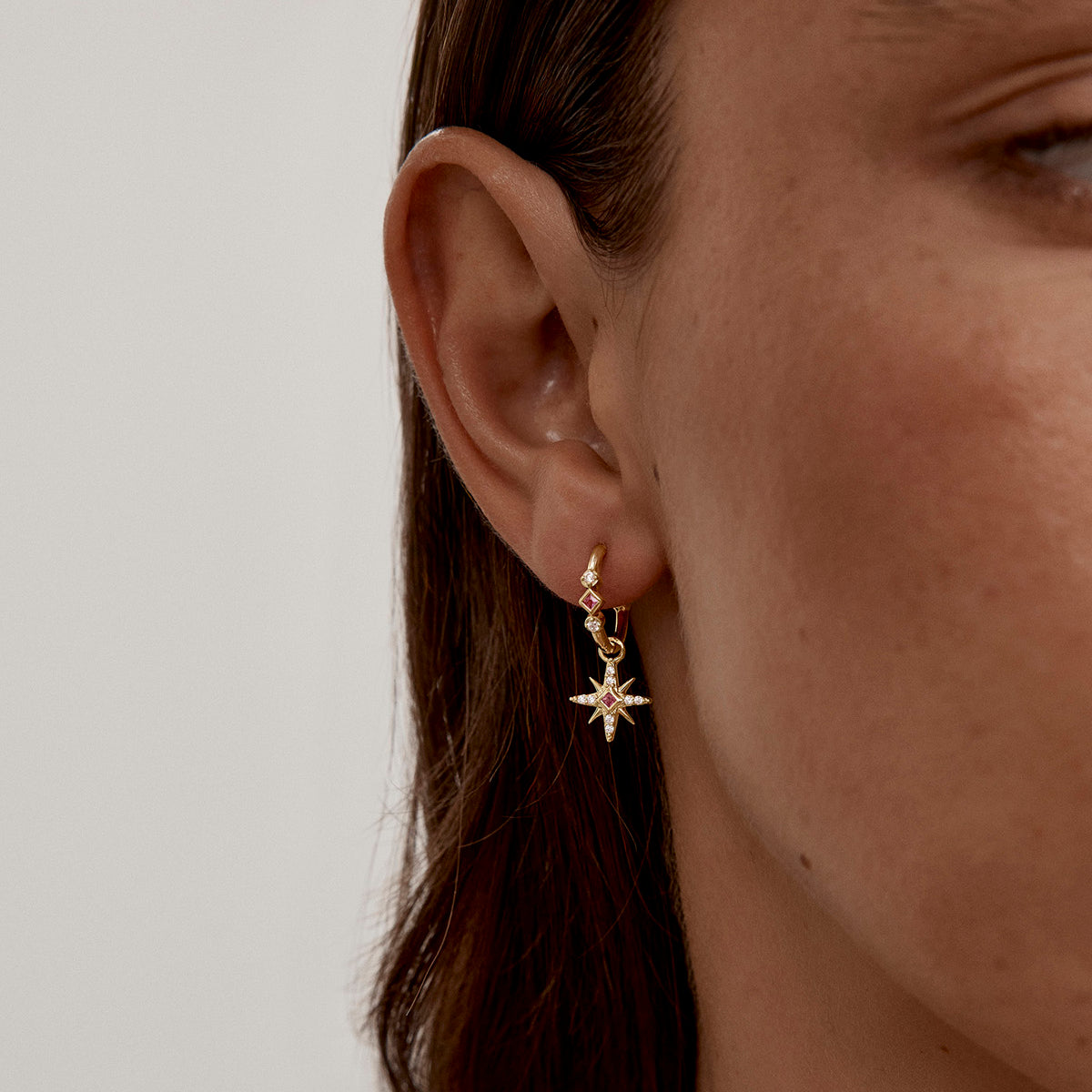18k Gold Vermeil Starry Night Hoops by charlotte