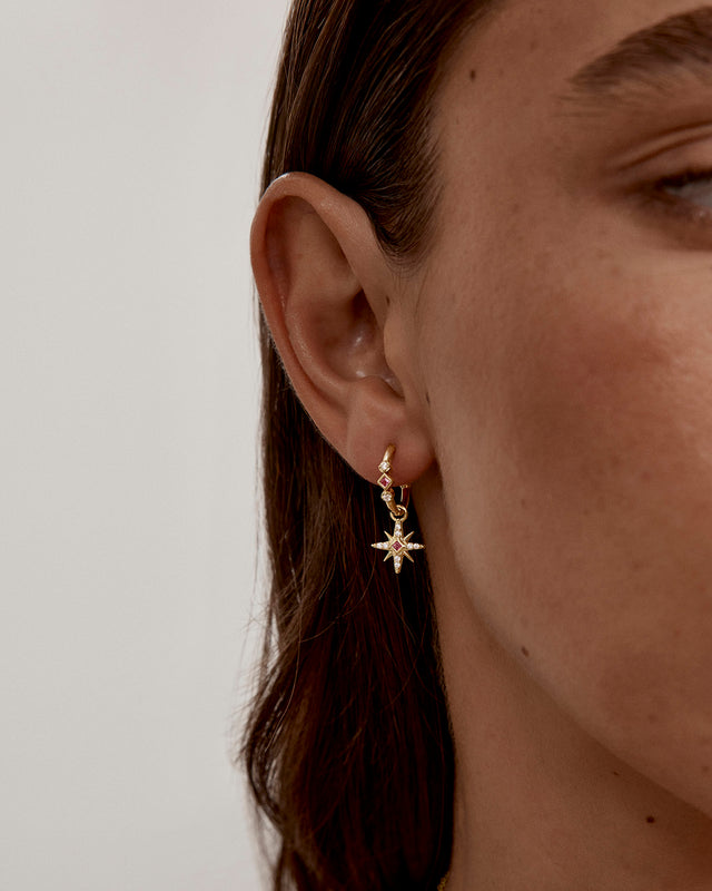 18k Gold Vermeil Starry Night Hoops