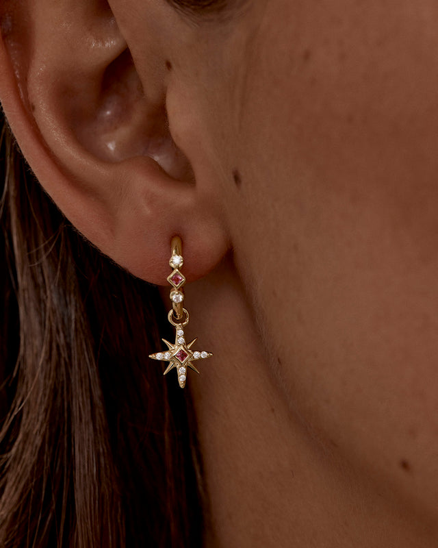 18k Gold Vermeil Starry Night Hoops
