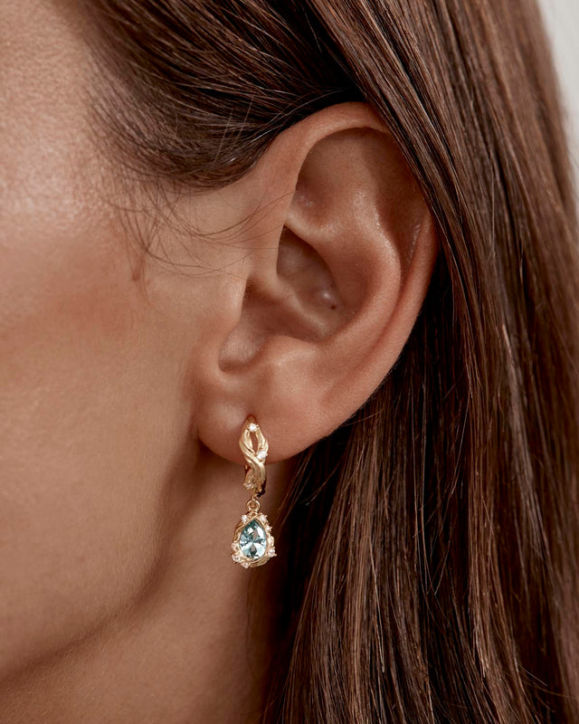 18k Gold Plated Dive Deeper Hoops