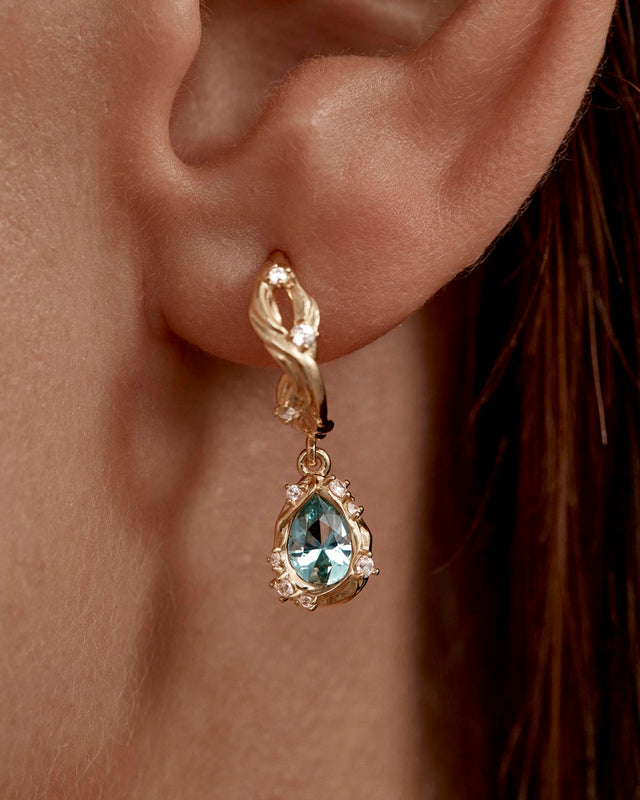 18k Gold Plated Dive Deeper Hoops