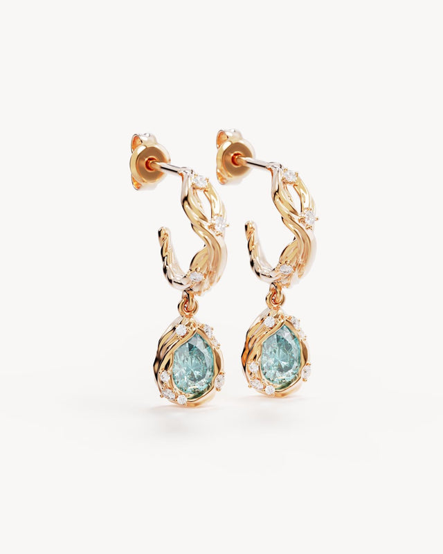 18k Gold Plated Dive Deeper Hoops