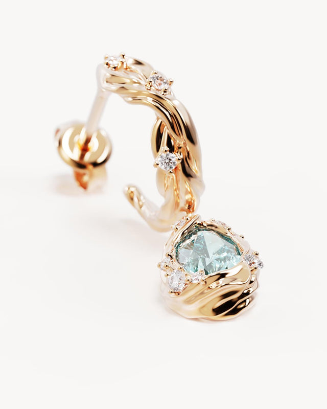 18k Gold Plated Dive Deeper Hoops