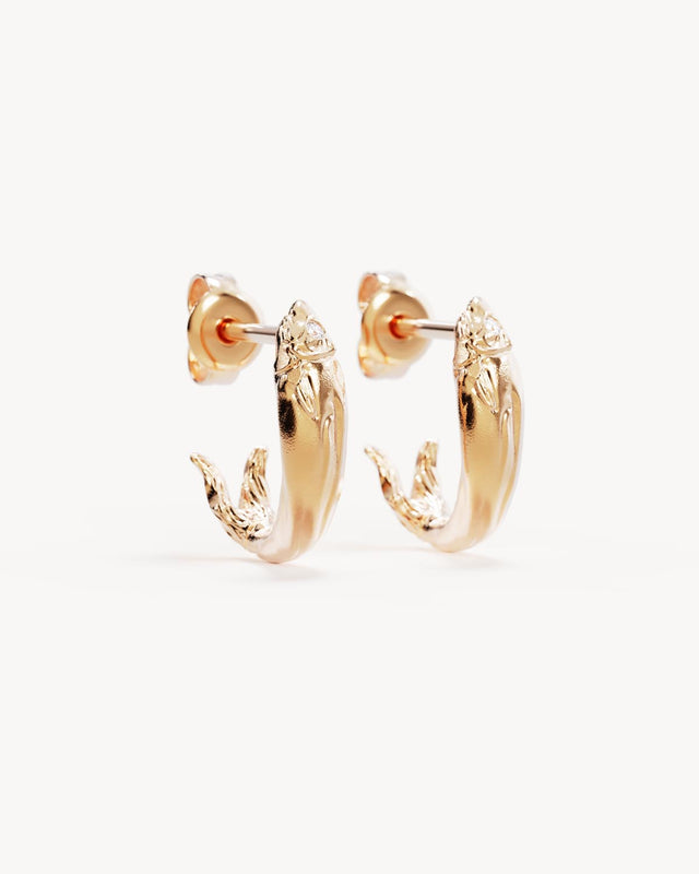 18k Gold Vermeil Wishing Hoops