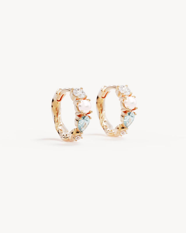 18k Gold Vermeil Breath in Stillness Hoops
