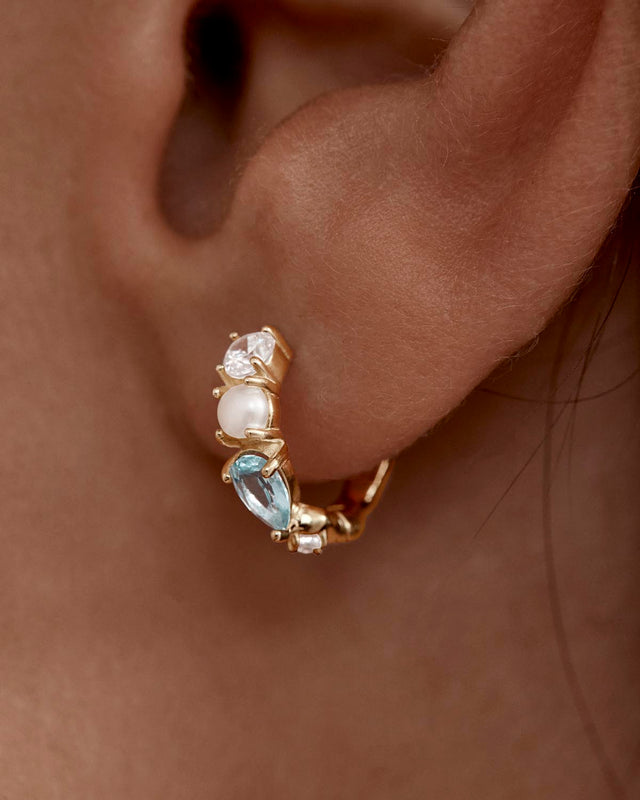 18k Gold Vermeil Breath in Stillness Hoops