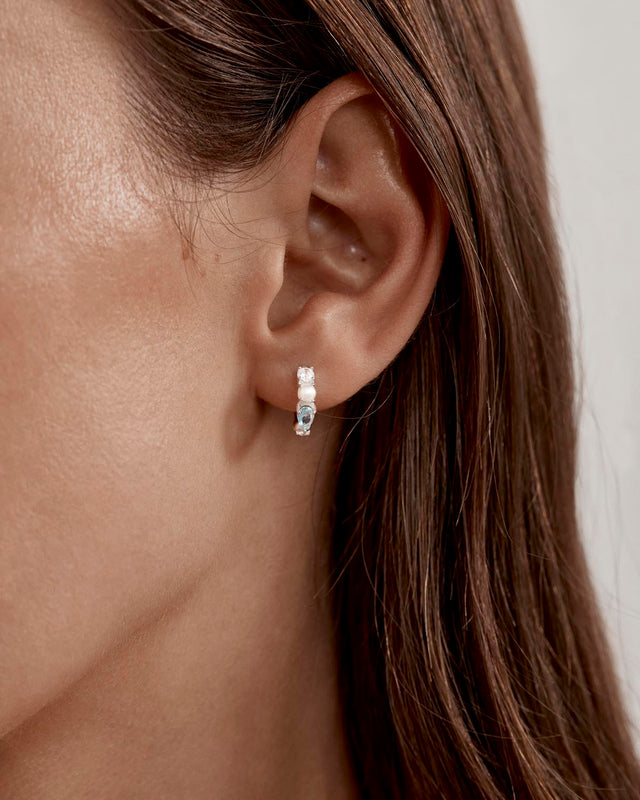 Sterling Silver Breath in Stillness Hoops