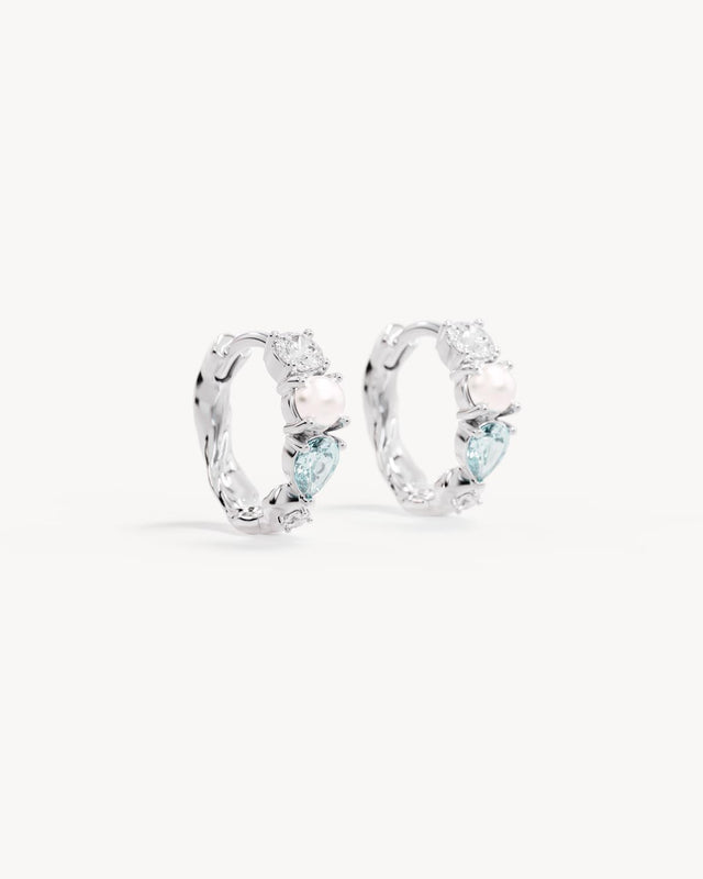 Sterling Silver Breath in Stillness Hoops