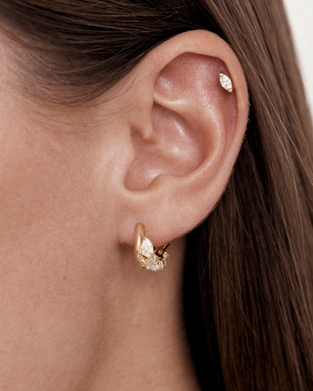 18k Gold Vermeil Guided By The Stars Hoops