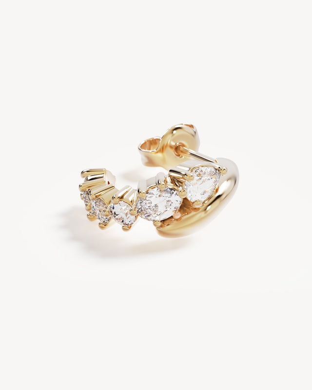 18k Gold Vermeil Guided By The Stars Hoops