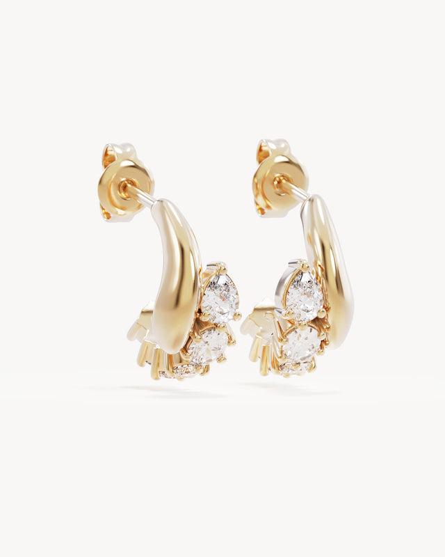 18k Gold Vermeil Guided By The Stars Hoops