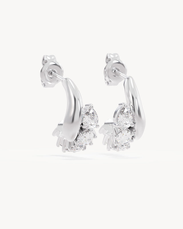 Sterling Silver Guided by the Stars Hoops