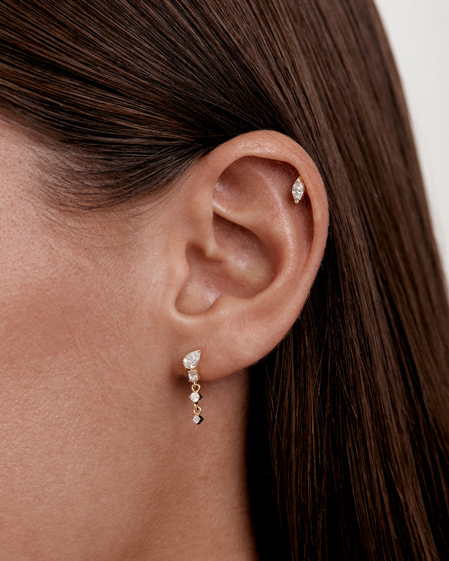 18k Gold Vermeil Guided By The Stars Drop Earrings