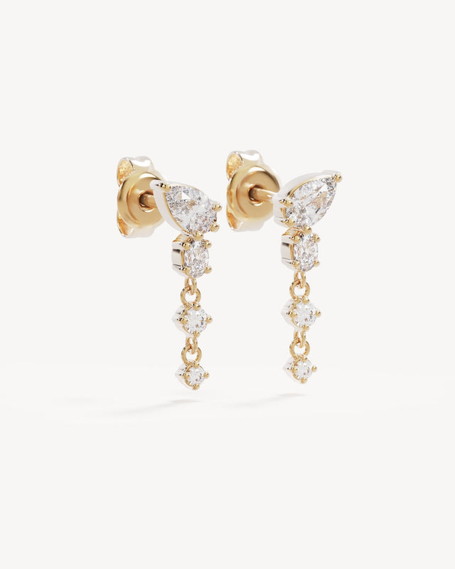 18k Gold Vermeil Guided By The Stars Drop Earrings