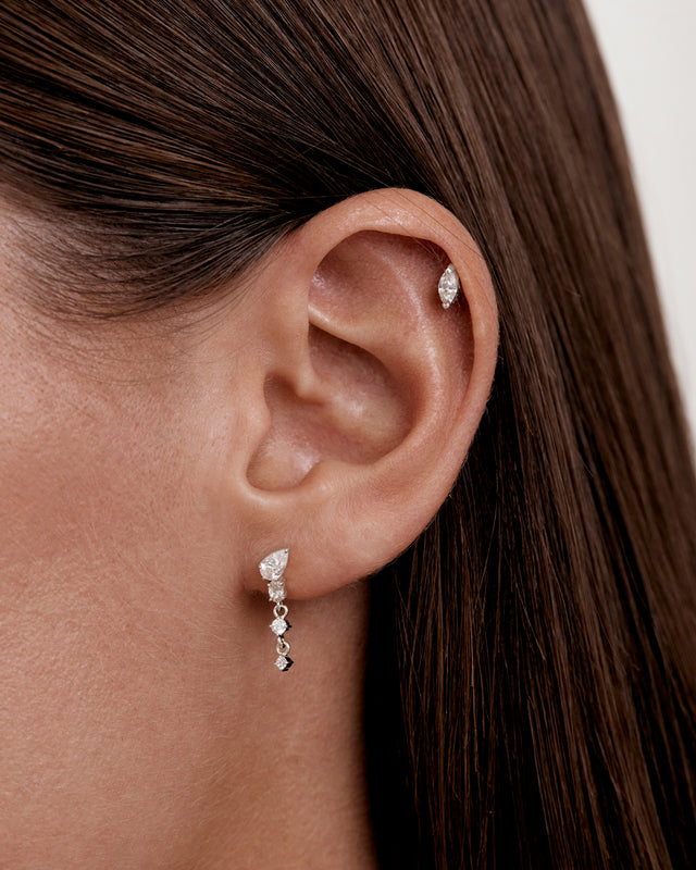 Sterling Silver Guided By The Stars Drop Earrings