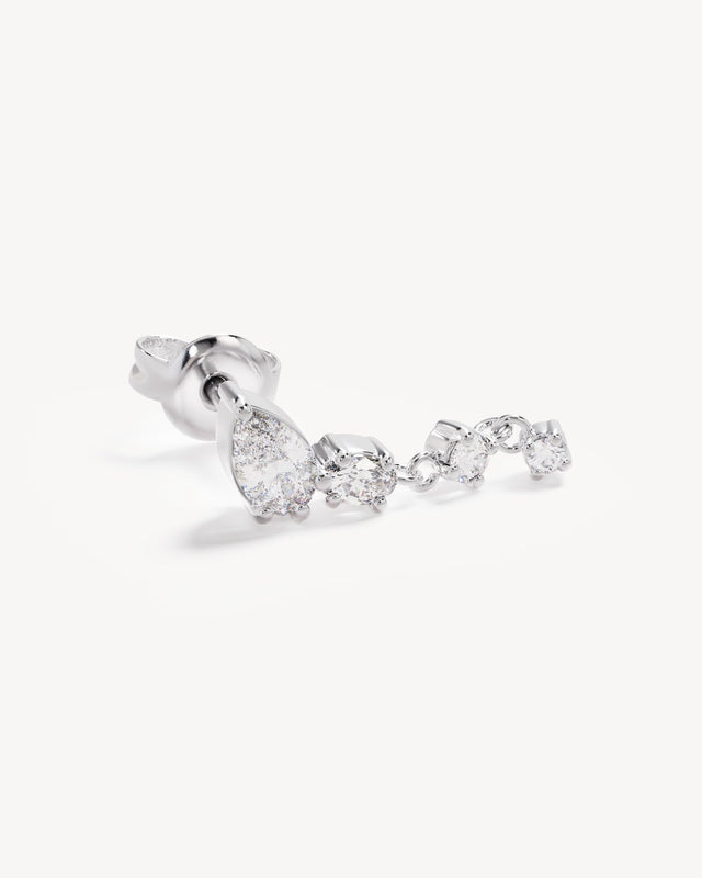 Sterling Silver Guided By The Stars Drop Earrings