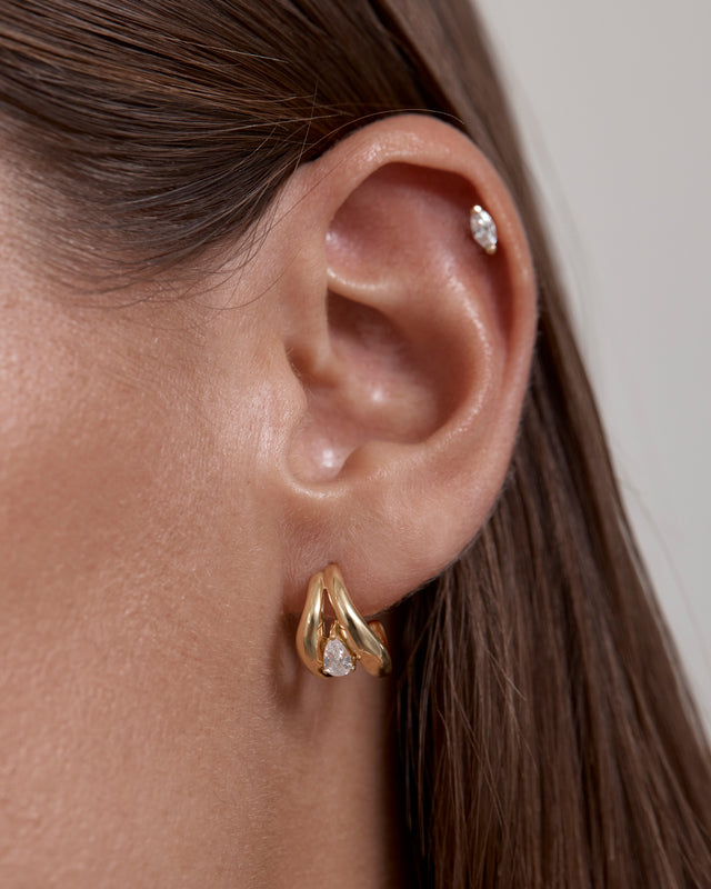 18k Gold Vermeil Celestial Path Hoops