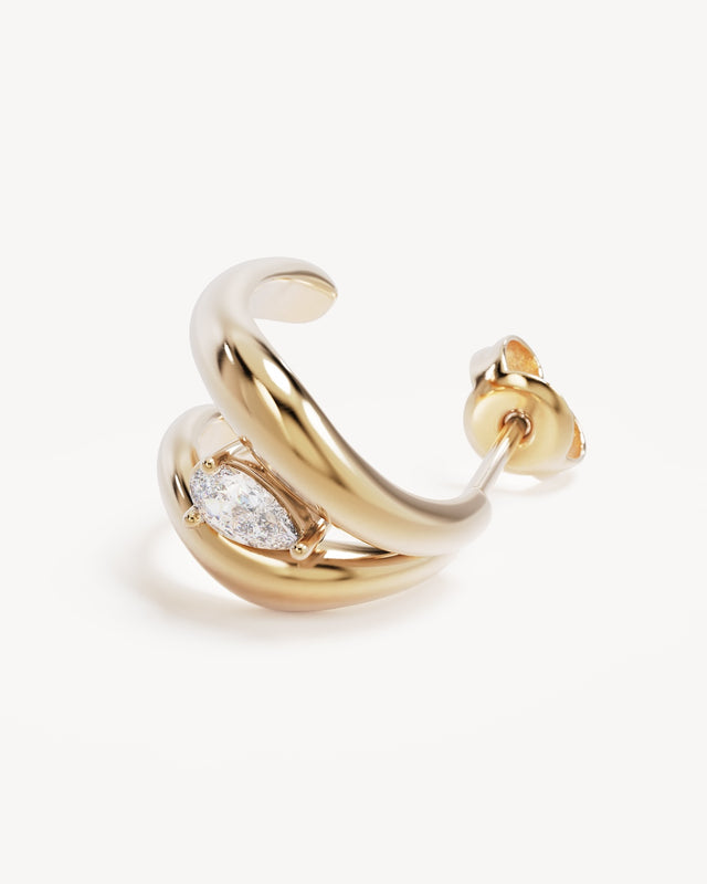 18k Gold Vermeil Celestial Path Hoops