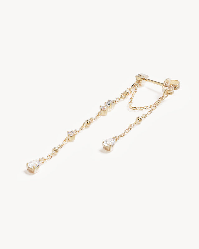 18k Gold Vermeil Cosmic Whisper Chain Earrings