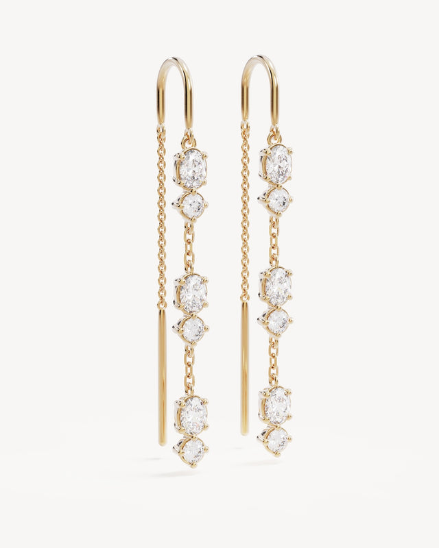 18k Gold Vermeil In the Stars Thread Earrings