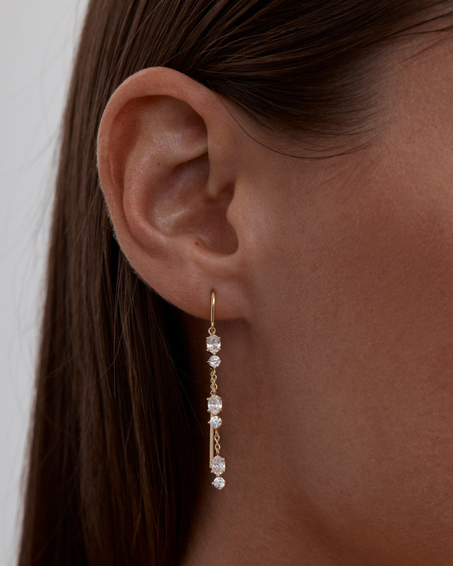 18k Gold Vermeil In the Stars Thread Earrings