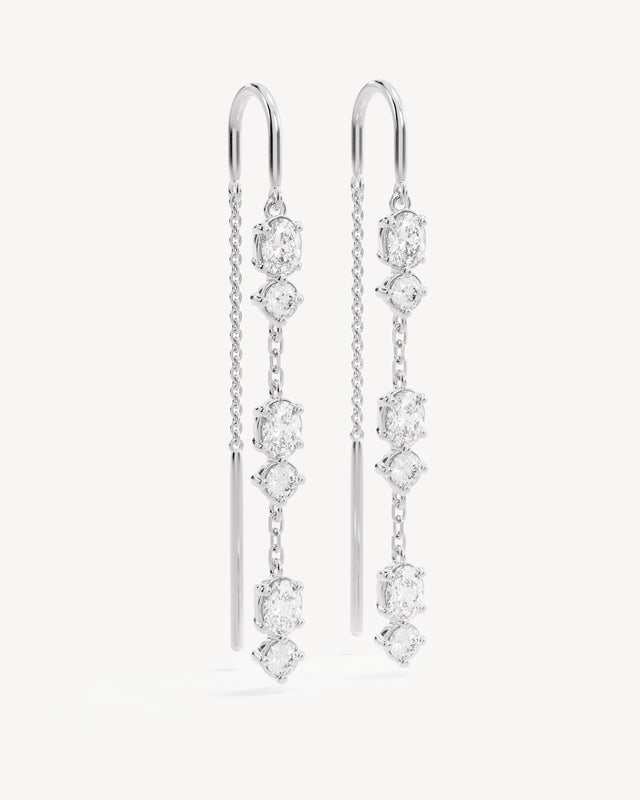 Sterling Silver In the Stars Thread Earrings