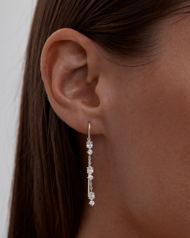 Sterling Silver In the Stars Thread Earrings