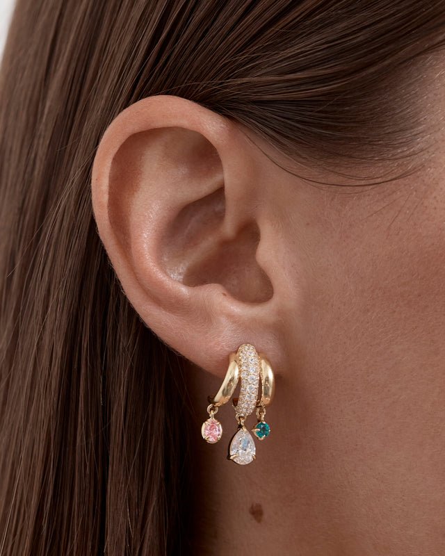 18k Gold Plated Vibrant Soul Illusion Hoop