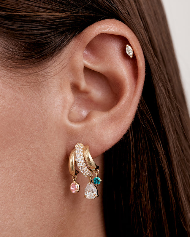18k Gold Plated Vibrant Soul Illusion Hoop
