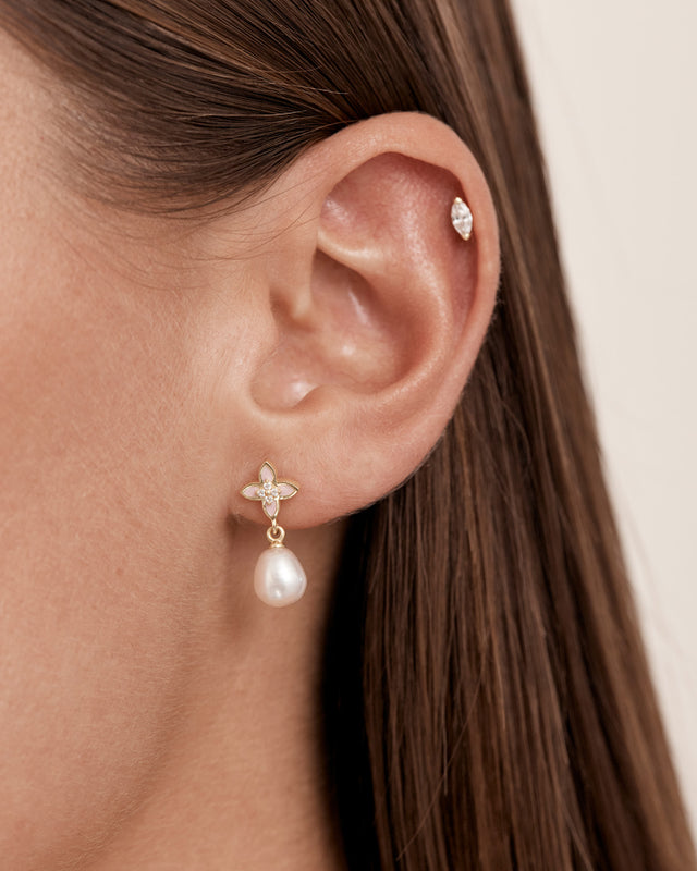 18k Gold Vermeil Lotus Dreams Drop Earrings