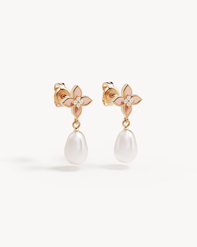 18k Gold Vermeil Lotus Dreams Drop Earrings