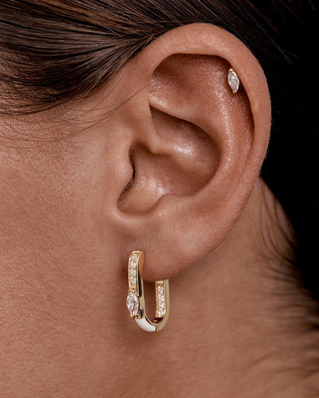 18k Gold Plated Radiant Petal Hoops