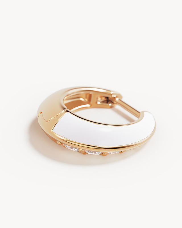 18k Gold Plated Stillness Within Hoops
