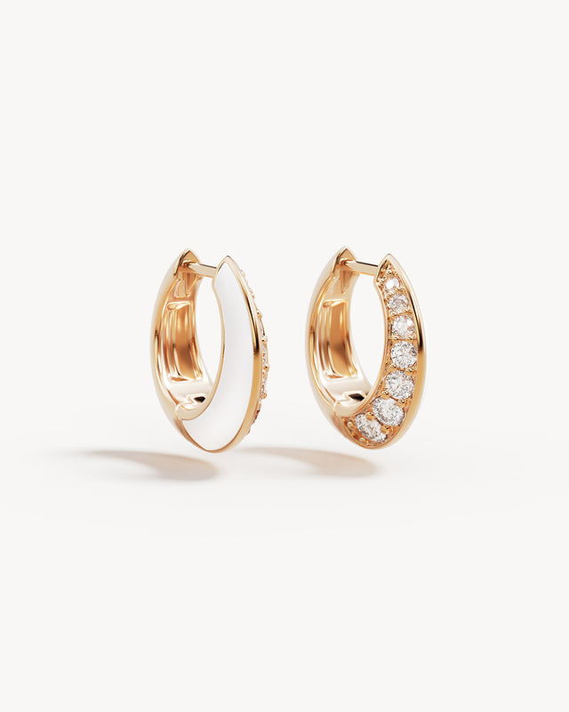 18k Gold Plated Stillness Within Hoops