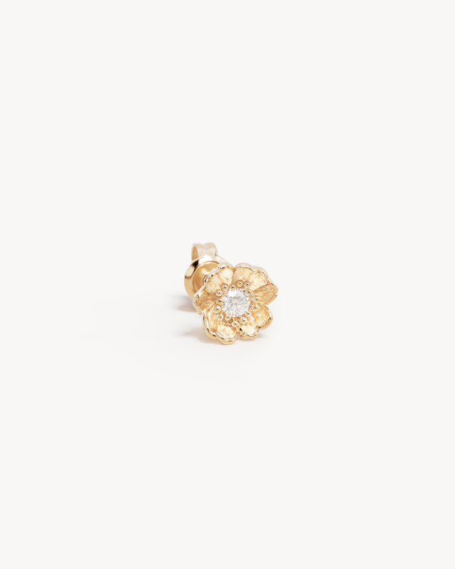9k Solid Gold Whispers of Spring Lab-Grown Diamond Stud Earring