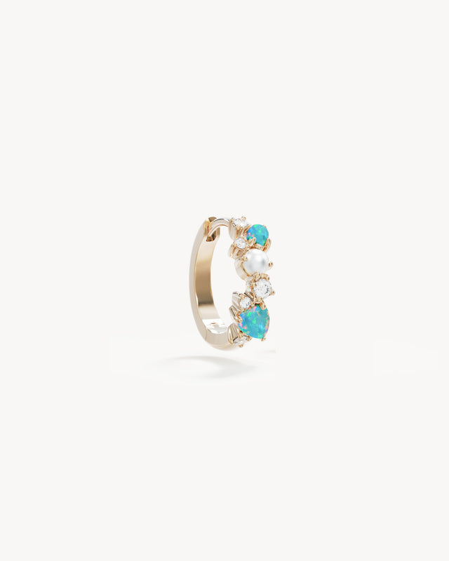 9k Solid Gold Enchanted Light Lab-Grown Diamond Hoop Earring