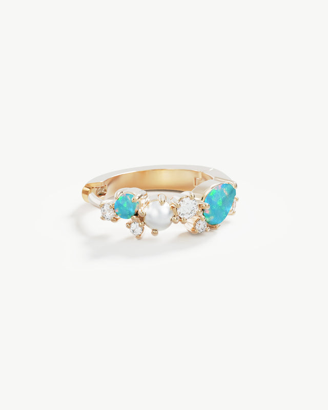 9k Solid Gold Enchanted Light Lab-Grown Diamond Hoop Earring