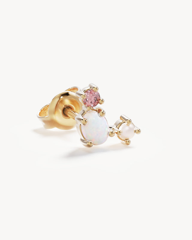 18k Gold Vermeil Cosmic Bloom Stud Earrings