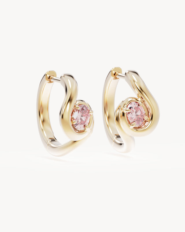 18k Gold Vermeil Embrace Love Hoops