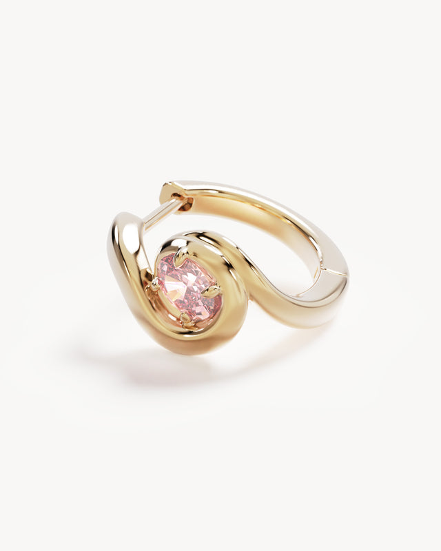 18k Gold Vermeil Embrace Love Hoops