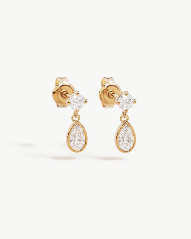 18k Gold Plated Droplet Earrings