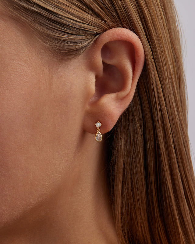 18k Gold Plated Droplet Earrings