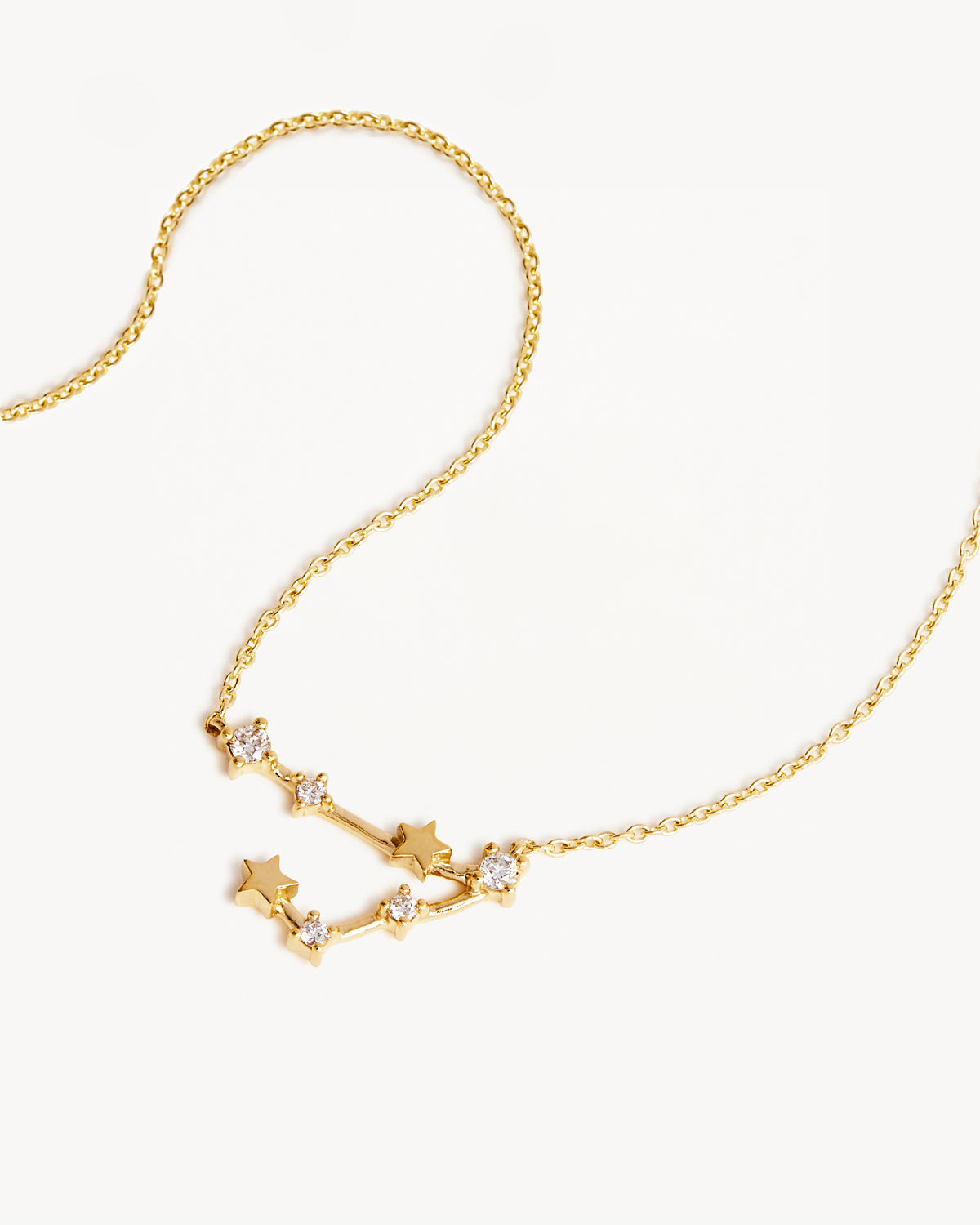 14k Solid Gold Starry Night Zodiac Constellation Diamond Necklace