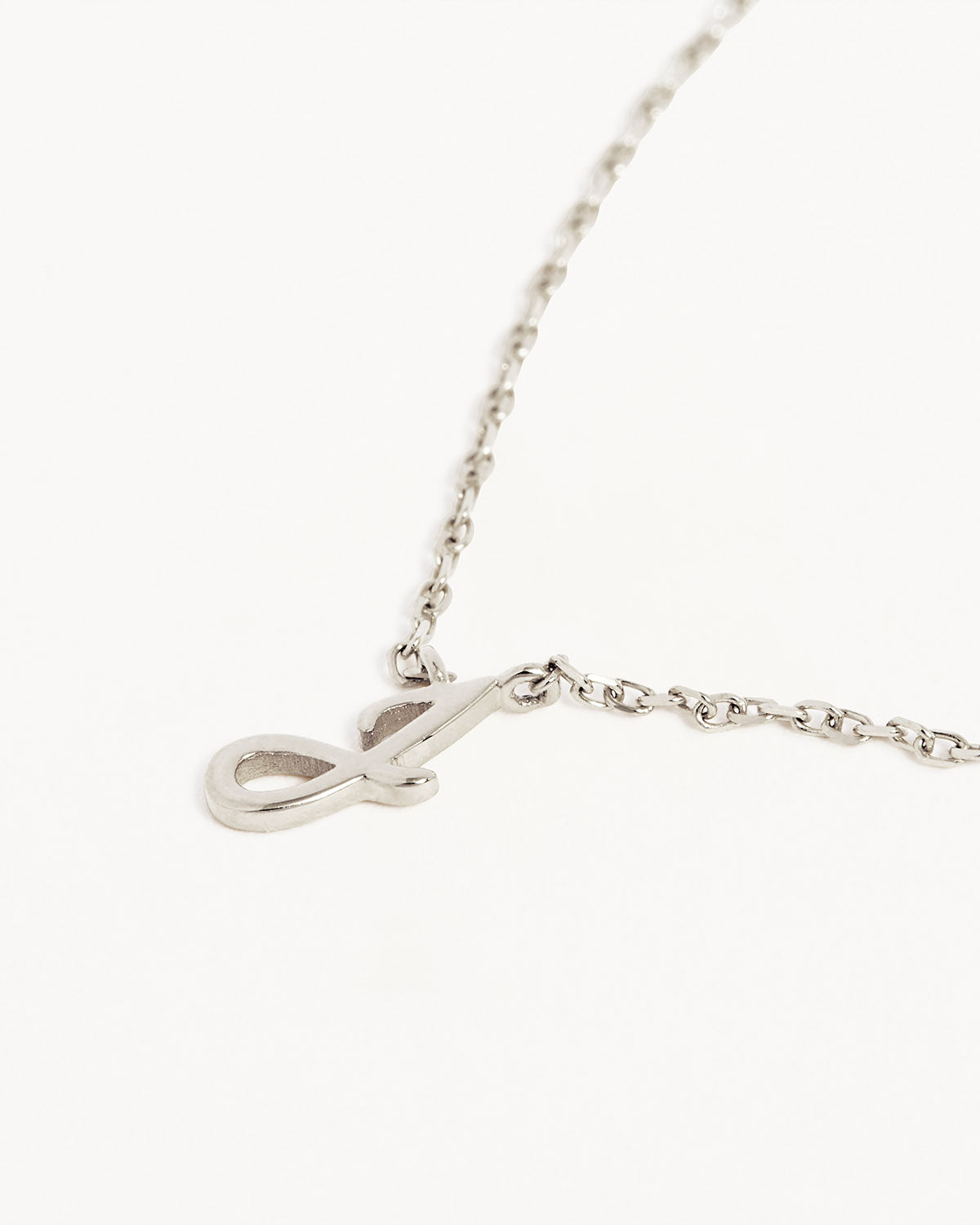 Silver Initial Necklace A-Z