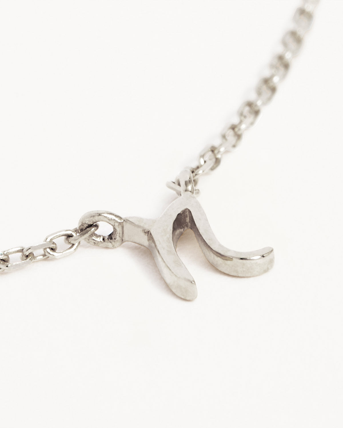 Mini Silver Letter N Initial Necklace| Hersey & Son Silversmiths