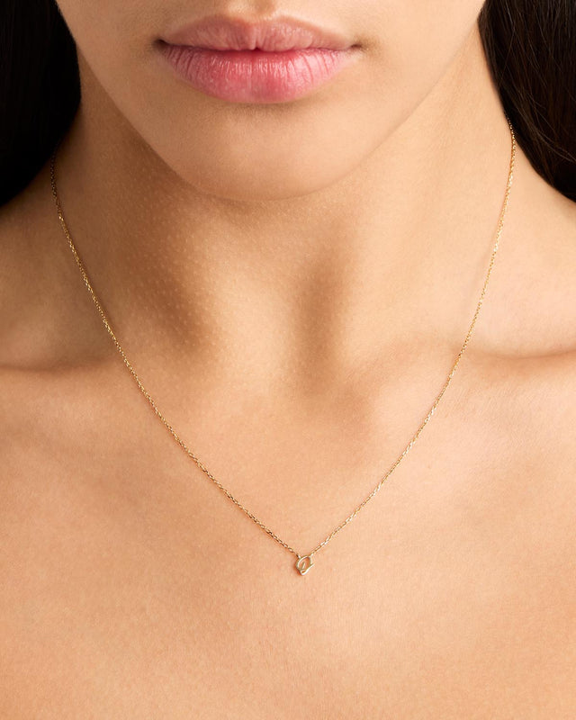14k Solid Gold Love Letter Necklace – by charlotte