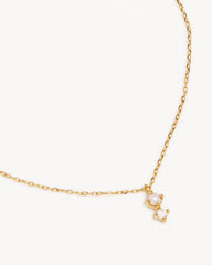 14k Solid Gold Light of the Moon Diamond Necklace